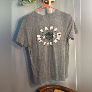 Vans Gray Short Sleeve Tee with Graphic Design